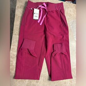 Figs Women's Track Pants in Burgundy